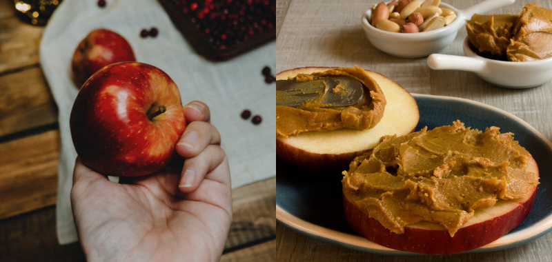 Sočna jabuka s maslacem od kikirikija odličan je izbor za međuobrok.